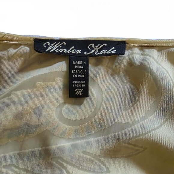 Winter Kale Burnout Velvet Top Blouse - Picture 5 of 7